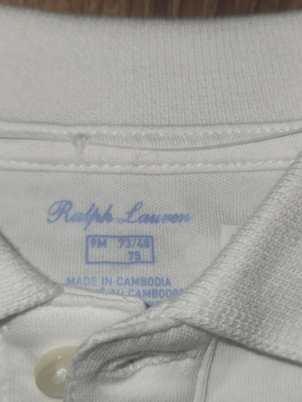 Ralph Lauren Embroidered Polo One-Piece  Baby Boy 9 Months Read Description